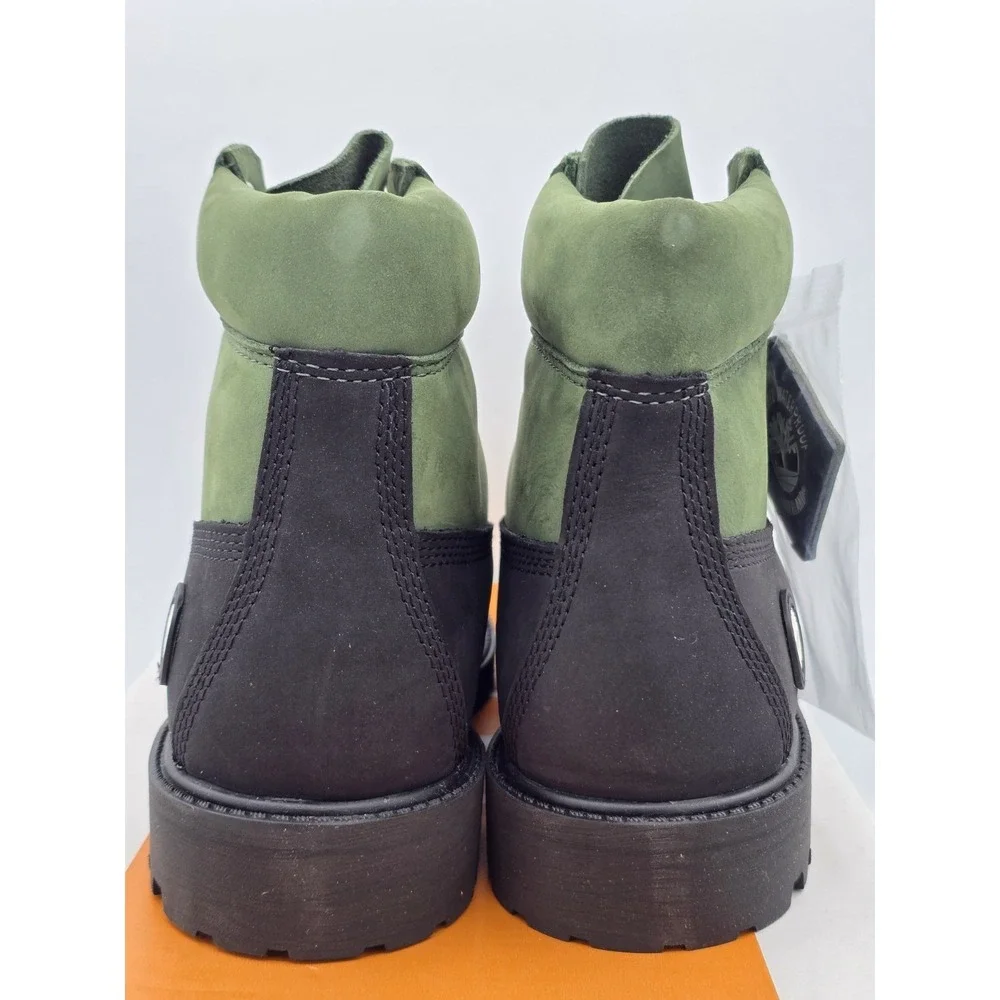 Timberland Boots 6 inch Premium Dark Green Nubuck Kids Youth Junior Sz 6.5 M New